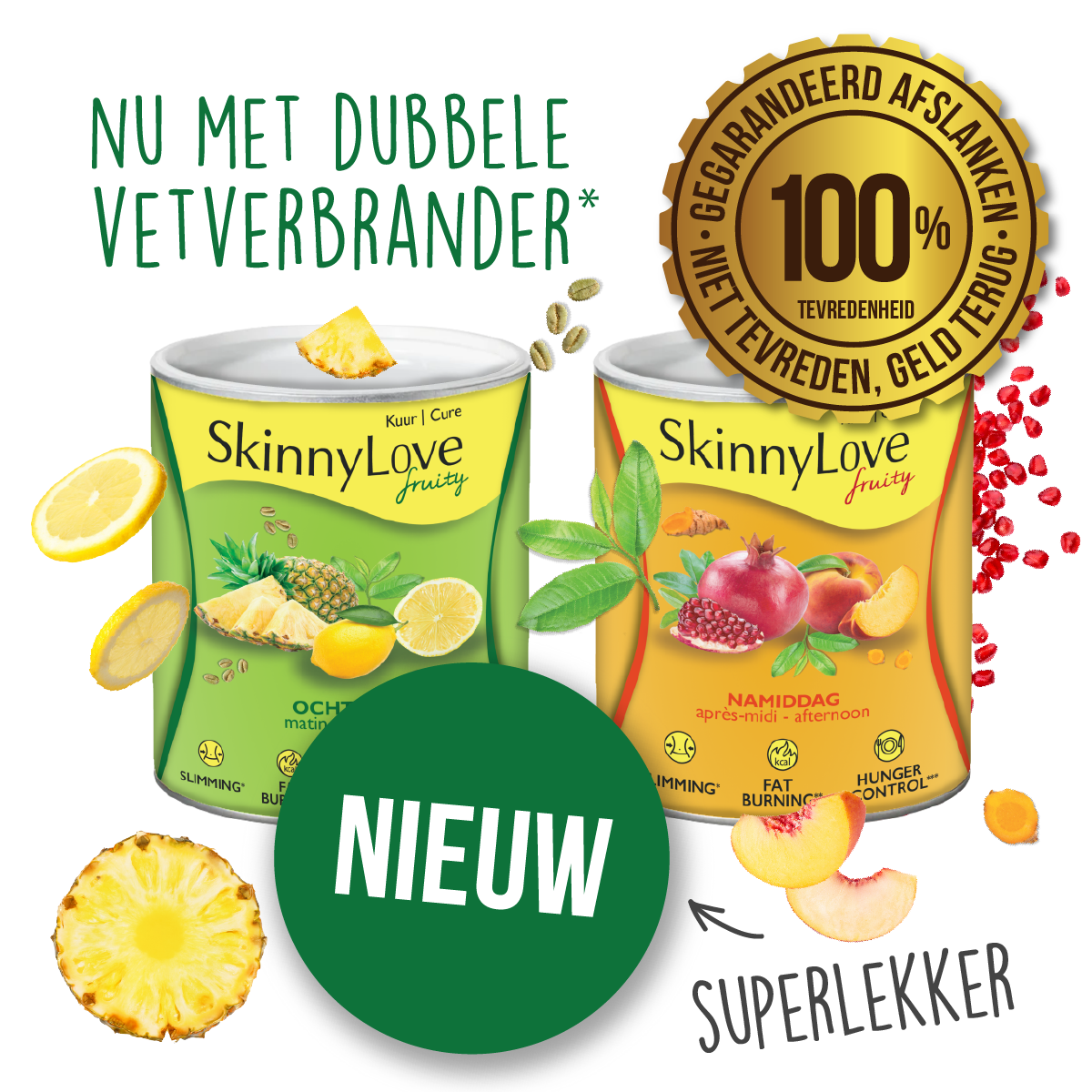 SkinnyLove FRUITY Vermageringskuur (2x500g) incl. garantie