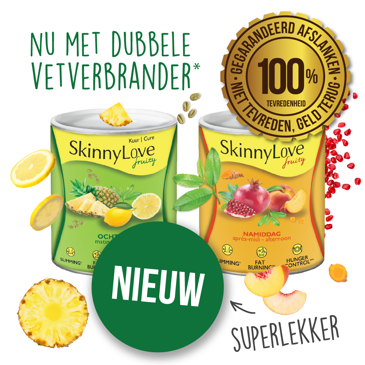 SkinnyLove Fruity vermageringskuur (2x 500g) incl. garantie