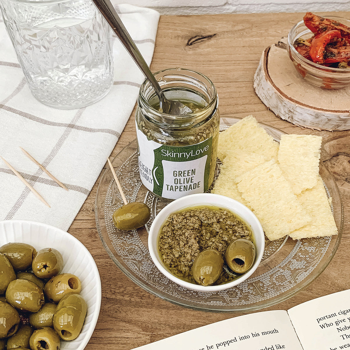 SkinnyLove Spread | green olive tapenade