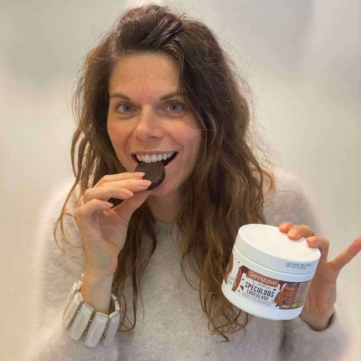 Hongerstillende pure chocolade speculooskoekjes
