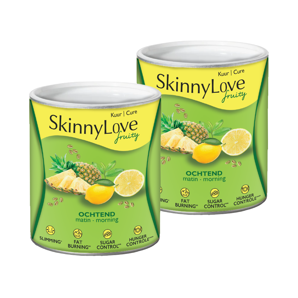 Afzonderlijke SkinnyLove FRUITY vermageringskuur OCHTEND (2x500g)