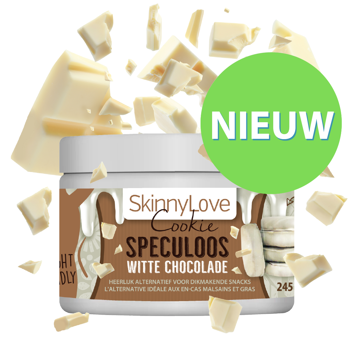 Hongerstillende witte chocolade speculooskoekjes